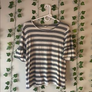 striped short sleeve shirt